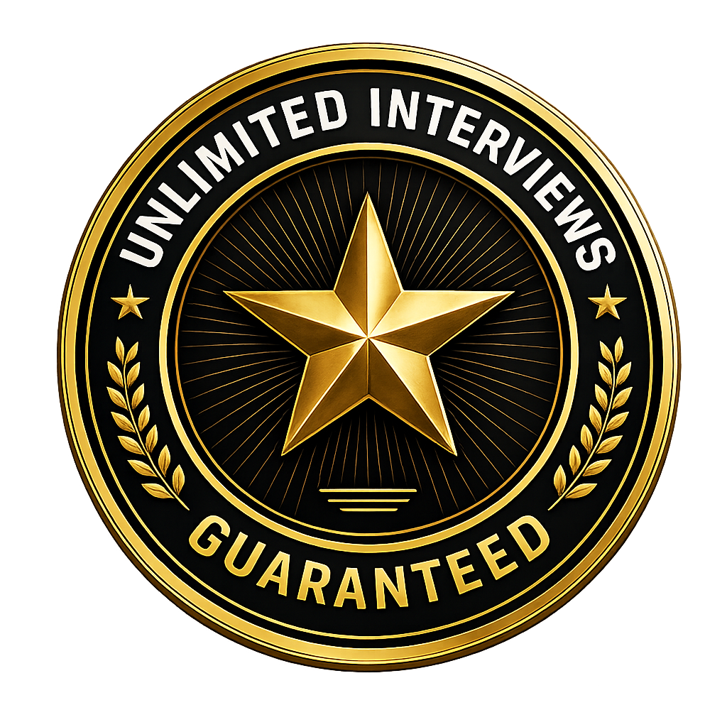 Unlimited Interviews Guaranteed seal